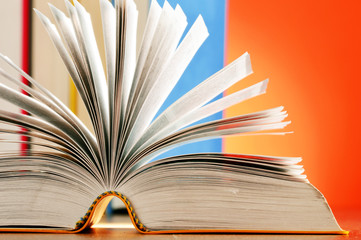 Composition with book on the table