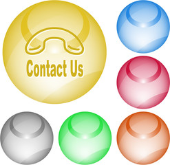 Contact us. Vector interface element.