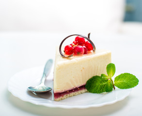 delicious piece of cheesecake