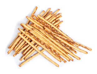 Closeup of a pile of delicious pretzel sticks