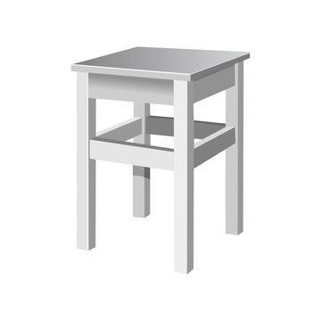 the stool. vector illustration
