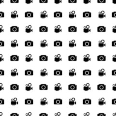 Camera icon seamless pattern