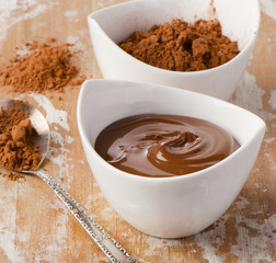 bowl of chocolate cream