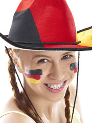 girl with german flag face paint