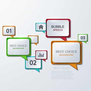 Vector modern bubble speech infographic