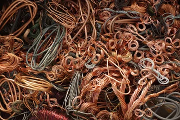 Foto op Plexiglas copper wires backgrounds © Vitezslav Halamka