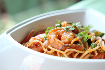 prawn spaghetti