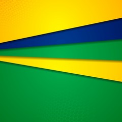 Abstract background in Brazilian colors