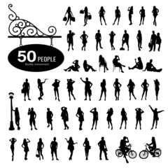 Silhouette people bodily movement background