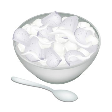 Taro in Coconut Milk on White Background