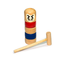 Japanese Stacked Daruma Game