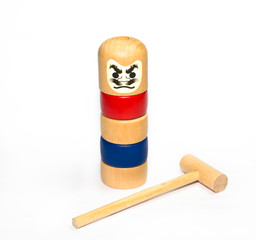 Japanese Stacked Daruma Game