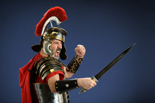 Roman Centurion Using Sword