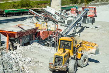 Excavators digging