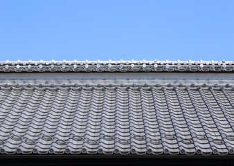 Roof of traditionally japanese