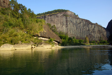 Fototapeta na wymiar Canyon in Wuyishan Mountain, Fujian province, China