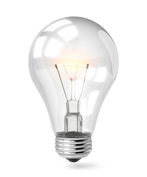 leuchtende Gl&uuml;hbirne