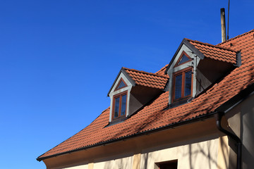 View of red tiles