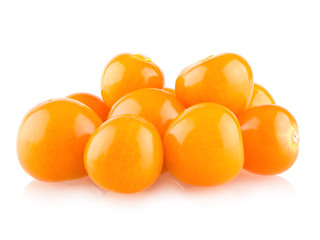 ripe physalis isolated on white background