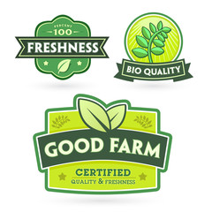 Set of organic-bio labels