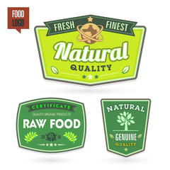 Set of organic-bio labels