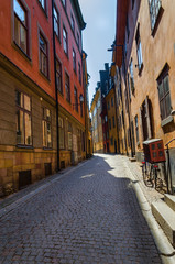View of one of the streets in Stockholm