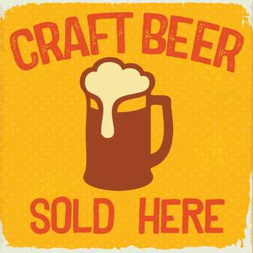 Retro Style Craft Beer Sign