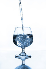 wine glass with water