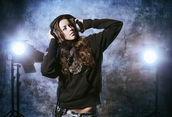 under the spotlights