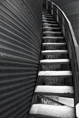 Ice on Metal Staircase