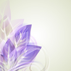 Fototapeta na wymiar Abstract artistic Background with with purple flowersl element