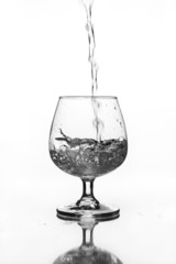 wine glass with water