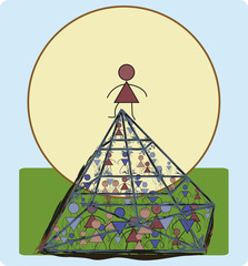 A lot of people of different sexes are fighting for first place