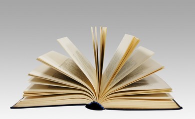 Open book on background