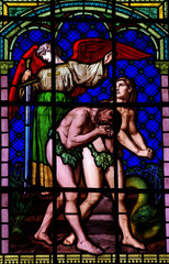 Obraz na płótnie Canvas Adam i Ewa wygnani z raju