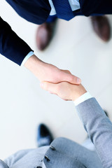 Closeup of a business handshake 