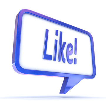 Speech Bubble showing "Like" as used in social networks