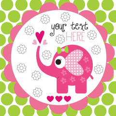 Elephant polka dots vector illustration