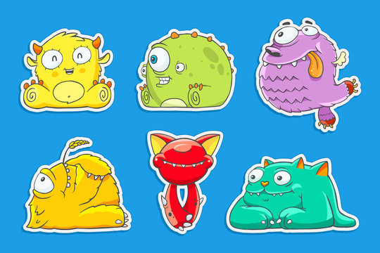 funny cartoon unusual monsters