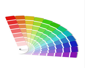 Color palette isolated on white background