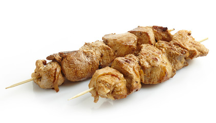 grilled pork meat kebab