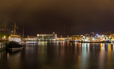 Fototapeta na wymiar Harbour in Kiel seaport, Germany