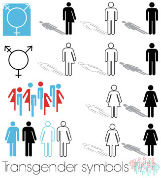 Transgender symbols featuring reflections