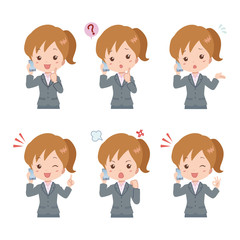 電話をする女性