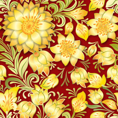 abstract vintage seamless floral ornament