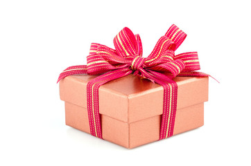 Gift box isolated white background