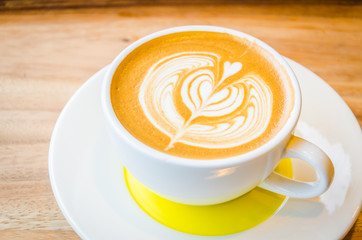 Latte art coffee