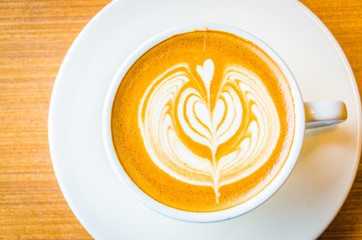Latte art coffee