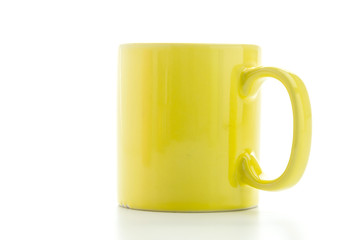Color mug isolated on white