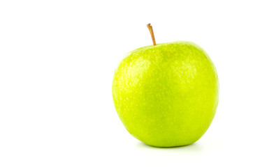 Green apple isolated white background